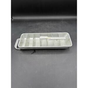 Vintage Frigidaire Quickube Aluminum Ice Cube Tray Metal Lever Release